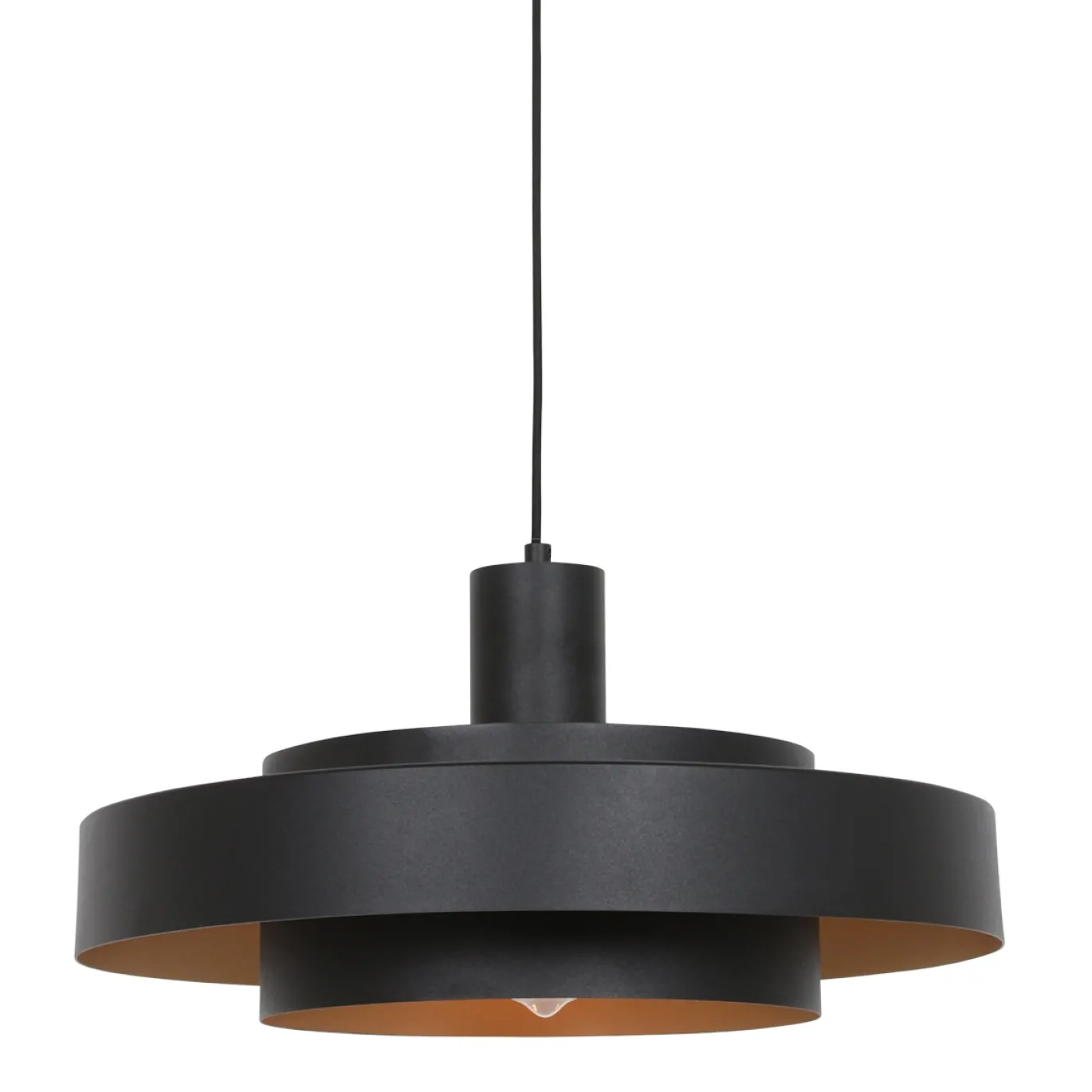Anne Light & Home Hanglamp Flinter Zwart/Goud