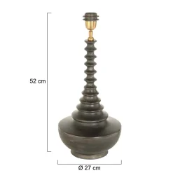 Anne Light & Home Lampvoet Bois Bol Hout Zwart