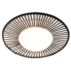Anne Light & Home Plafondlamp Aura Bamboe Zwart/Naturel Ø50cm