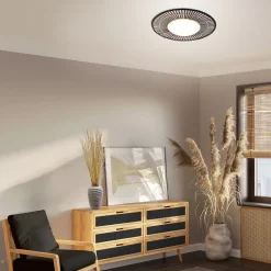 Anne Light & Home Plafondlamp Aura Bamboe Zwart/Naturel Ø50cm