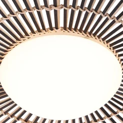 Anne Light & Home Plafondlamp Aura Bamboe Zwart/Naturel Ø50cm