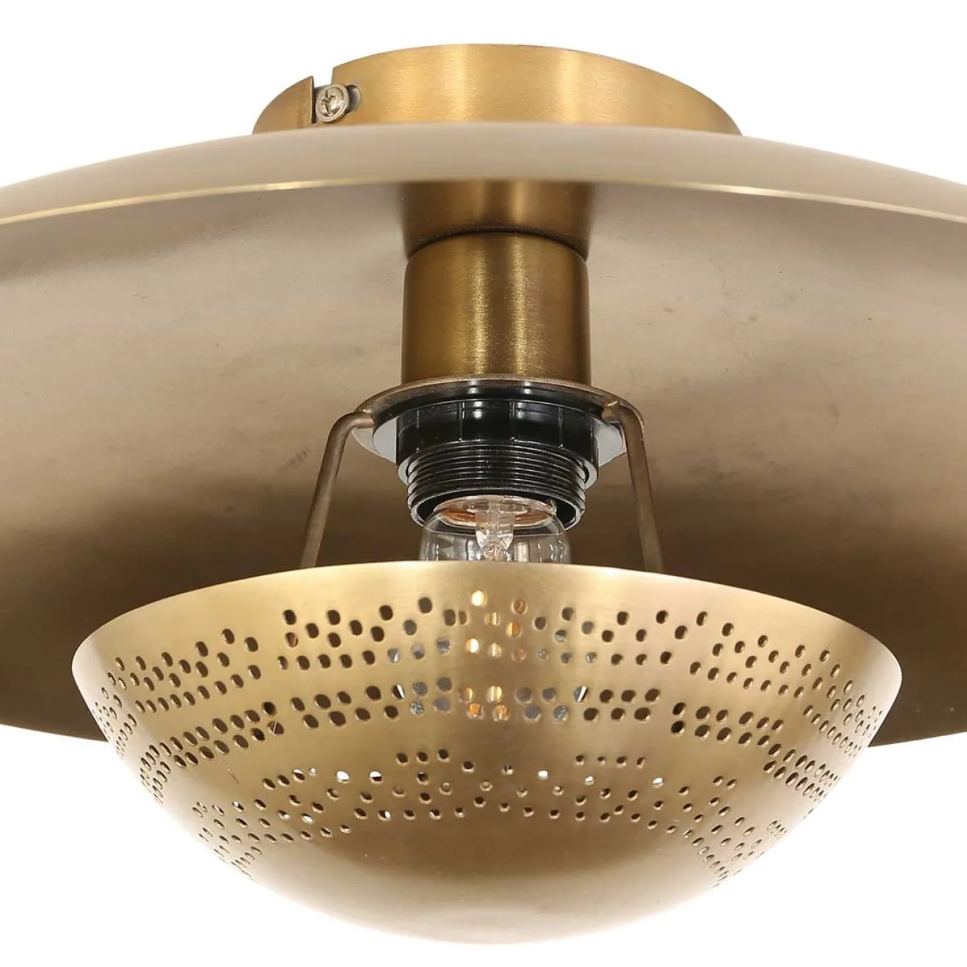 Anne Light & Home Plafondlamp Brassi Brons Ø42cm