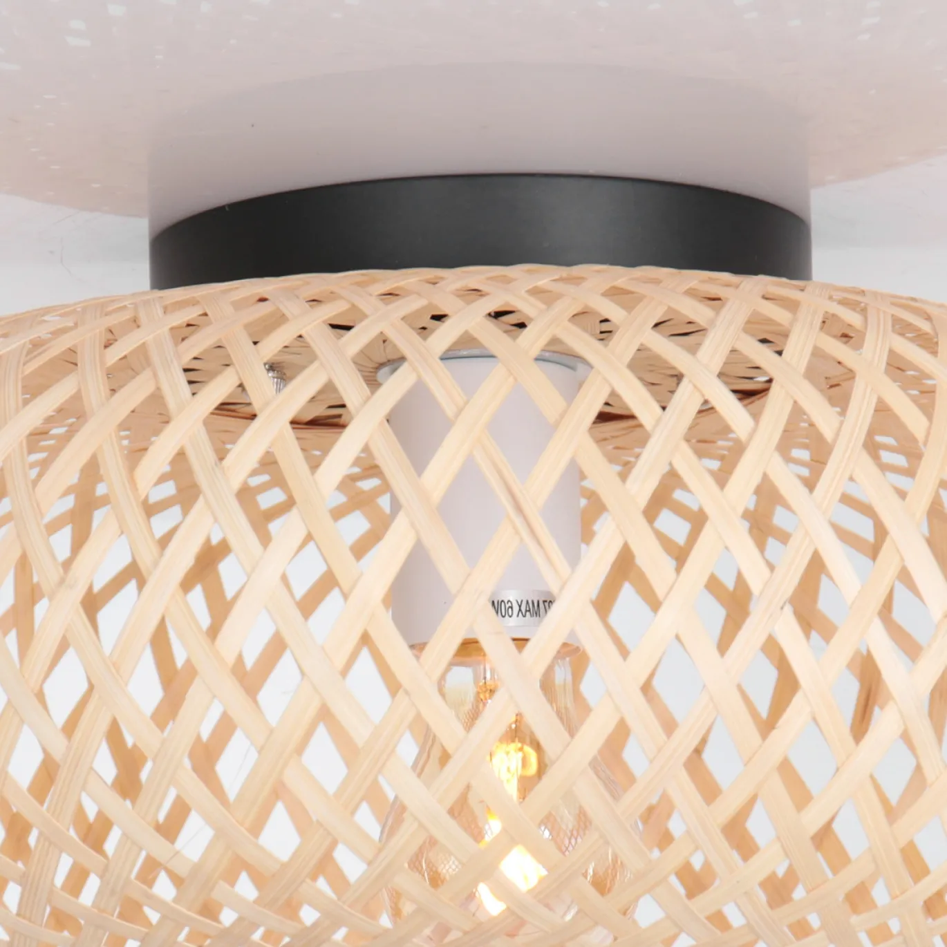 Anne Light & Home Plafondlamp Maze Bamboe Naturel Ø40cm