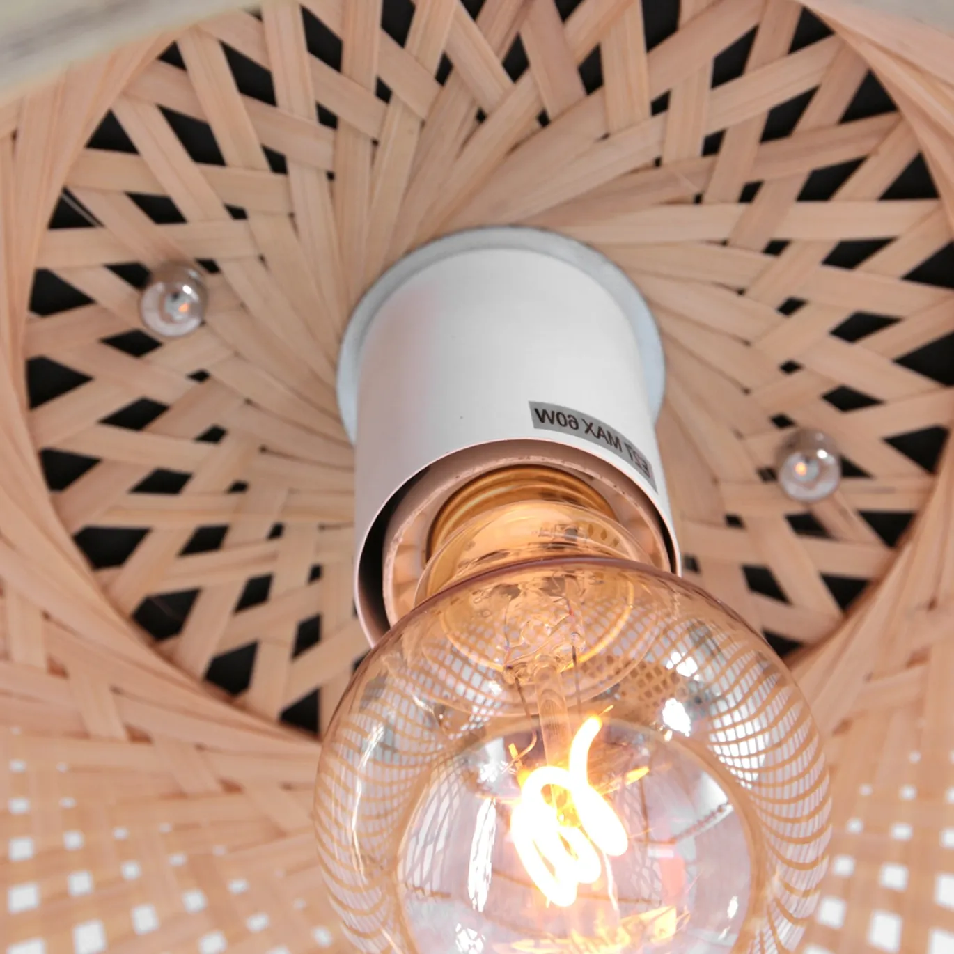 Anne Light & Home Plafondlamp Maze Bamboe Naturel Ø40cm