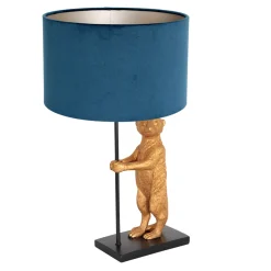 Anne Light & Home Tafellamp Animaux Stokstaartje Velours Blauw