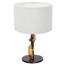Anne Light & Home Tafellamp Animaux Beren Grof Linnen Wit