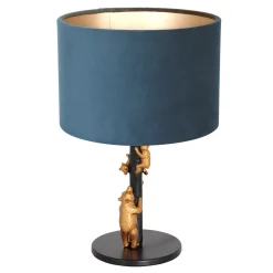 Anne Light & Home Tafellamp Animaux Beren Velours Blauw