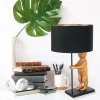 Anne Light & Home Tafellamp Animaux Stokstaartje Linnen Zwart/Goud