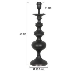 Anne Light & Home Tafellamp Lyons Kandelaar Hout Zwart 54cm