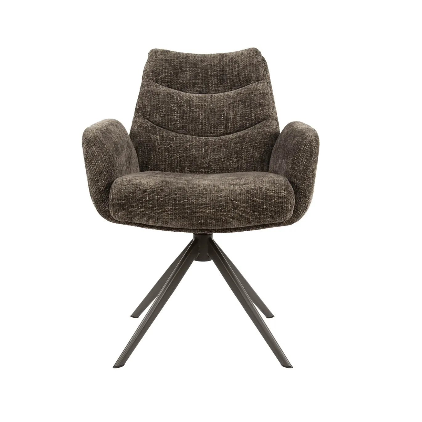 Armstoel Hoven Draaibaar Taupe/Bruin - Giga Meubel