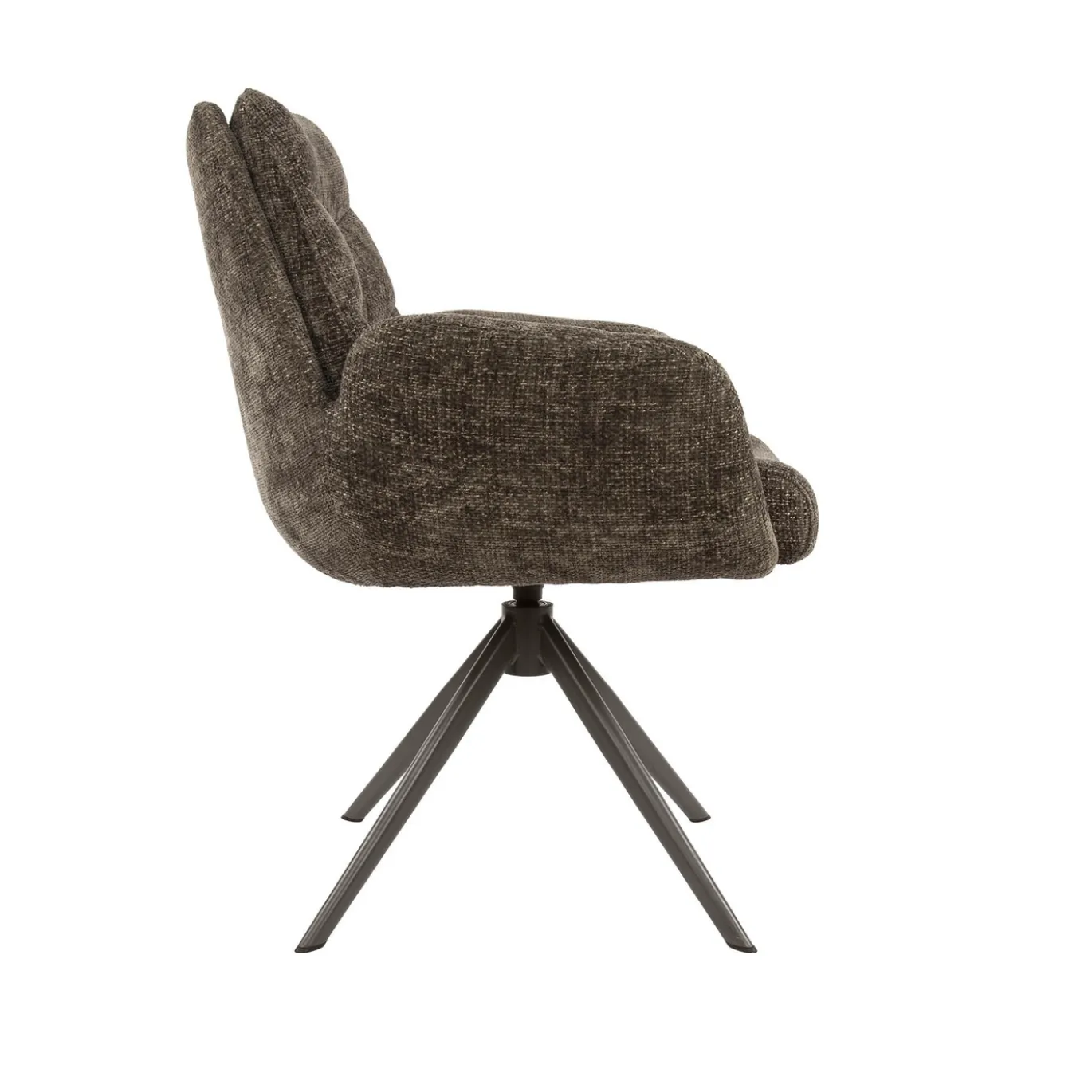 Armstoel Hoven Draaibaar Taupe/Bruin - Giga Meubel