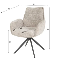 Armstoel Lounge Rich Zand - Giga Meubel