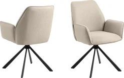 Armstoel Lugo Beige Draaibaar - Giga Living