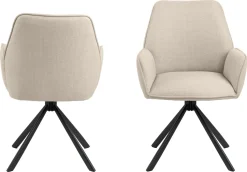 Armstoel Lugo Beige Draaibaar - Giga Living