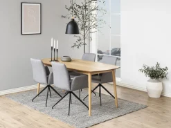 Armstoel Naga Lichtgrijs Draaibaar - Giga Living