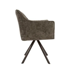 Armstoel Raster Draaibaar Hoven Taupe/Bruin - Giga Meubel