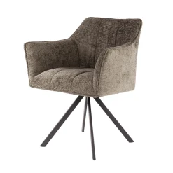 Armstoel Raster Draaibaar Rich Taupe - Giga Meubel