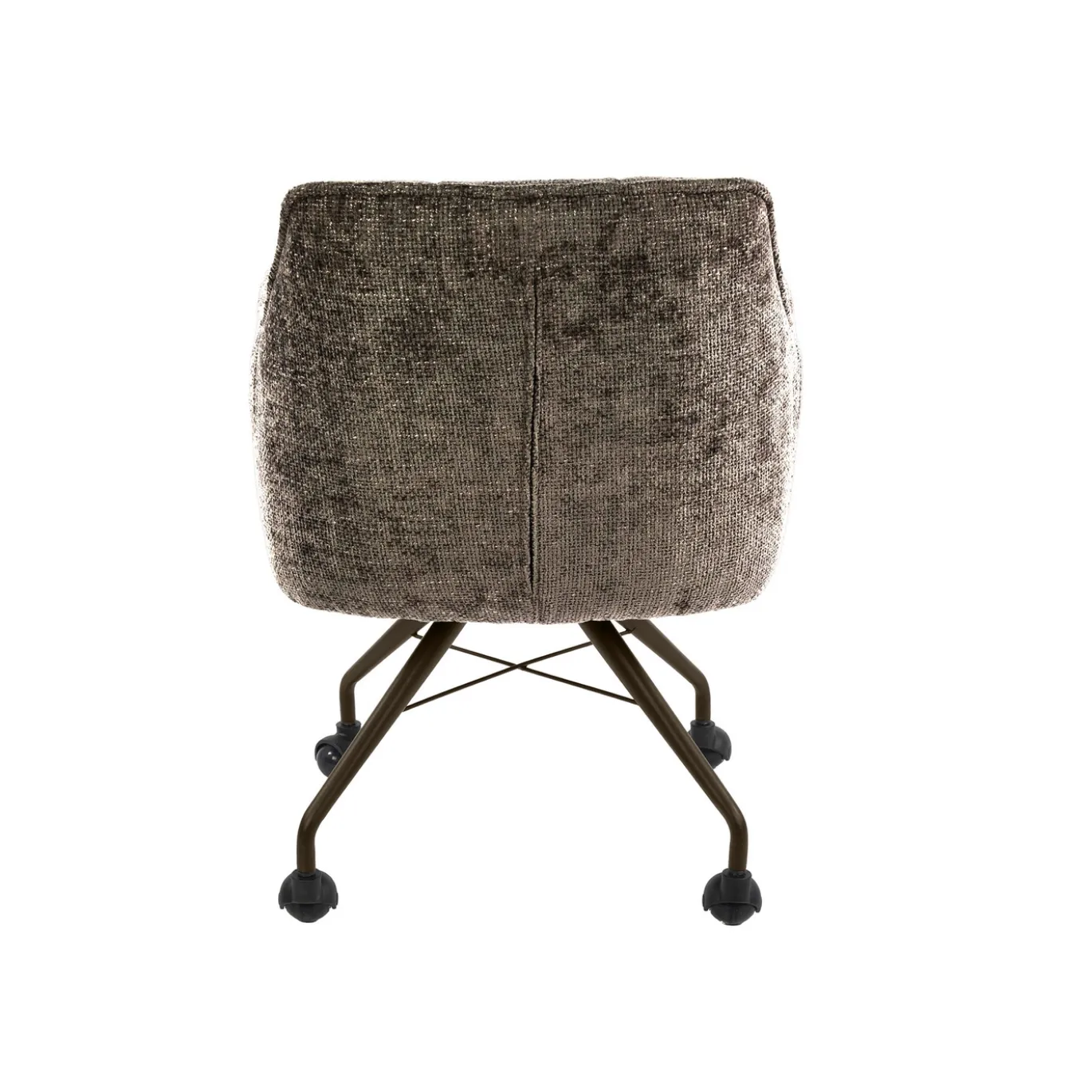 Armstoel Raster Wieltjes Hoven Taupe/Bruin - Giga Meubel
