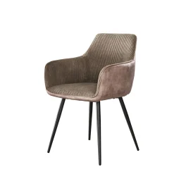 Armstoel Rib Zandkleur Mix Rib - Giga Meubel