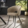 Armstoel Salon Bouclé Zand - Giga Meubel