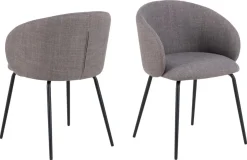 Armstoel Skive Lichtgrijs - Giga Living
