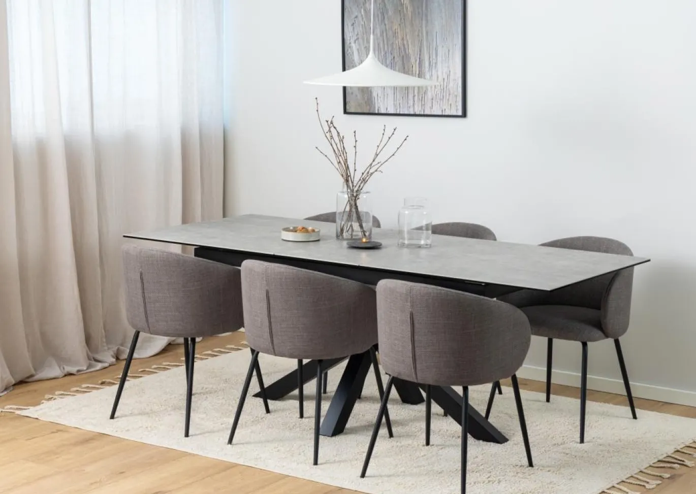 Armstoel Skive Lichtgrijs - Giga Living