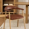 Armstoel Tesido PU-Leer Bruin - Giga Living