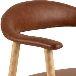 Armstoel Tesido PU-Leer Bruin - Giga Living
