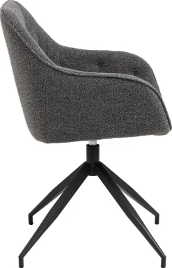Armstoel Zion Antraciet Draaibaar - Giga Living
