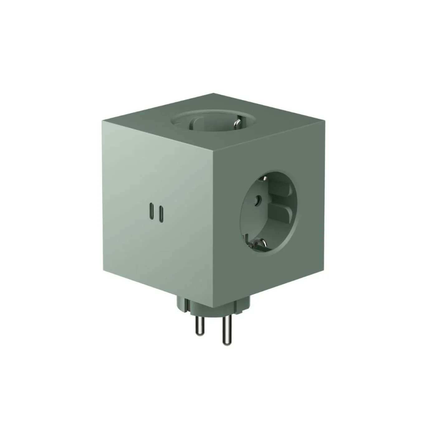 Avolt Stekkerdoos Square 2 - USB-C Oak Green