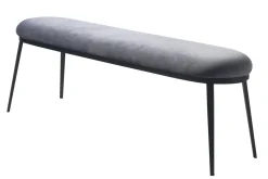 Bankje Gain 140 cm Steel Grijs Velvet - Giga Living