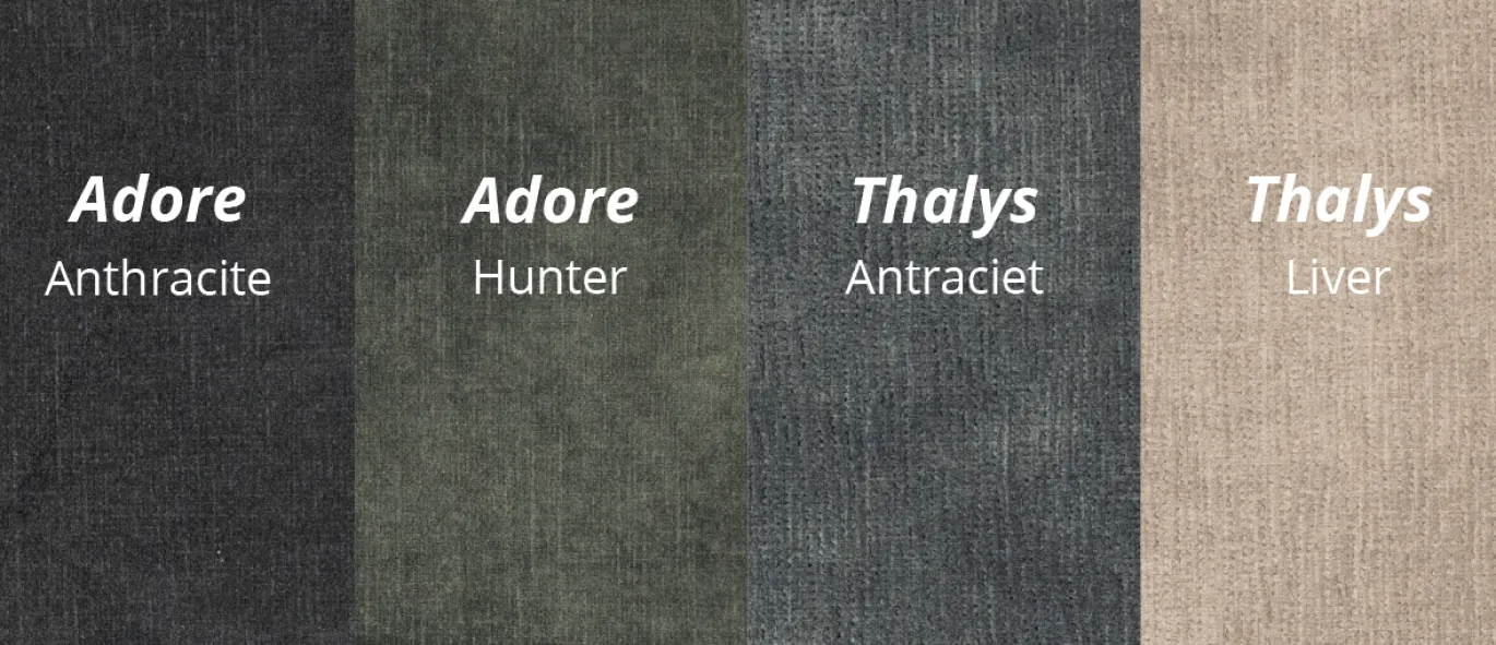 Bank Kirsten 3-zits Zithoek + Ottomane Rechts Adore Antraciet