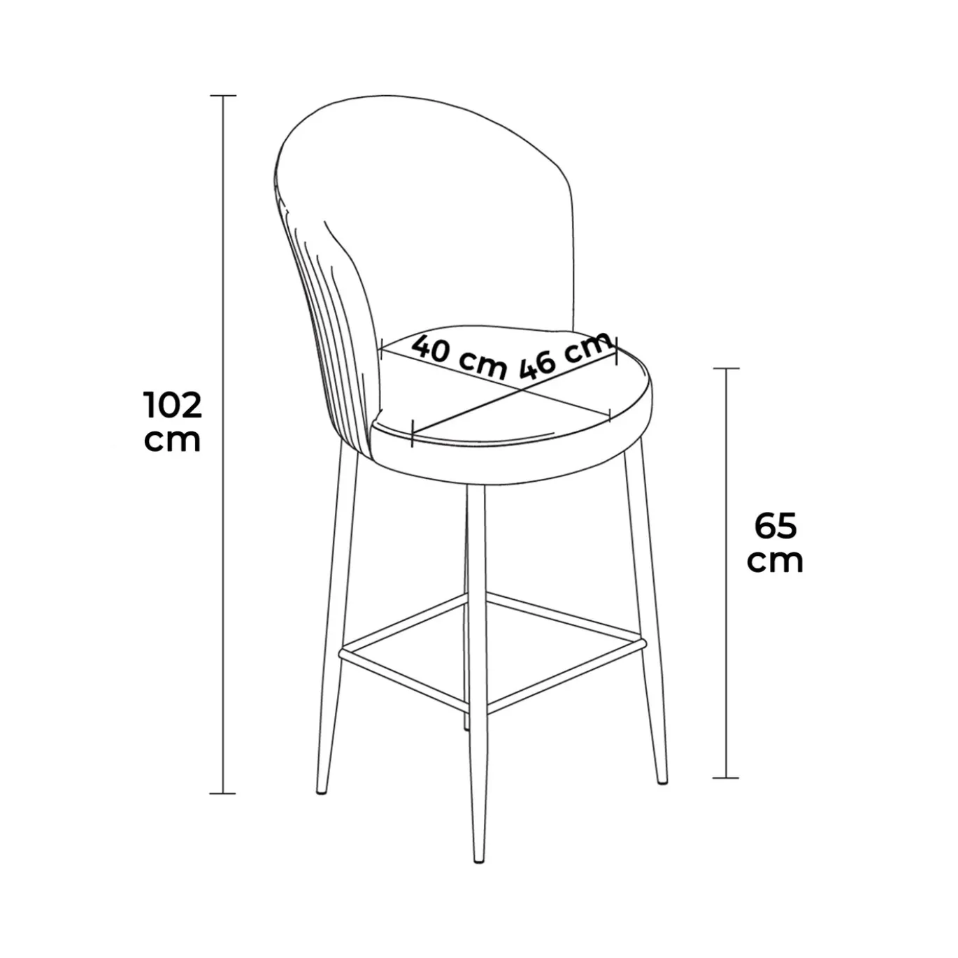 Barkruk Alte Crème Set van 6