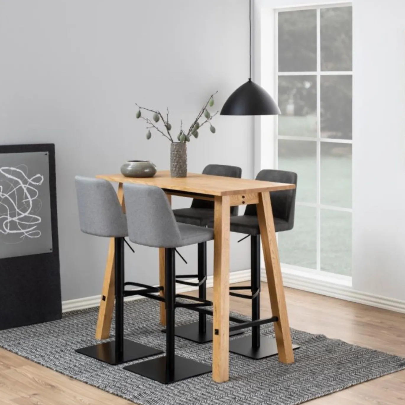 Barkruk Asmund Antraciet Preston - Giga Living