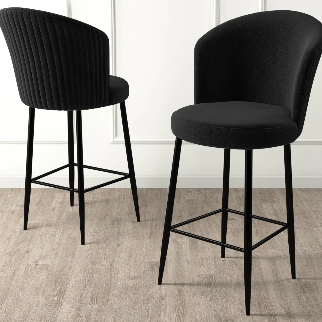 Barkruk Fora Zwart Set van 6