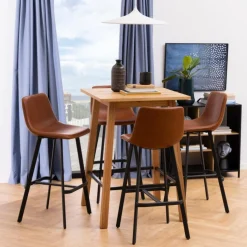 Barkruk Isdal Brandy Pu Retro - Giga Living