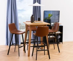 Barkruk Isdal Brandy Pu Retro - Giga Living