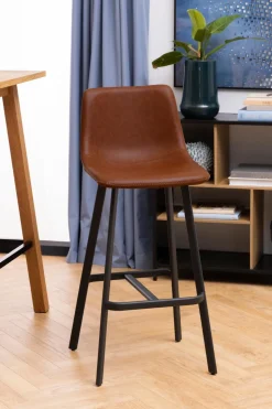 Barkruk Isdal Brandy Pu Retro - Giga Living