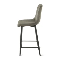 Barkruk Jax Microleder Antraciet - Giga Meubel