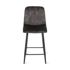 Barkruk Jax Velvet Antraciet - Giga Meubel