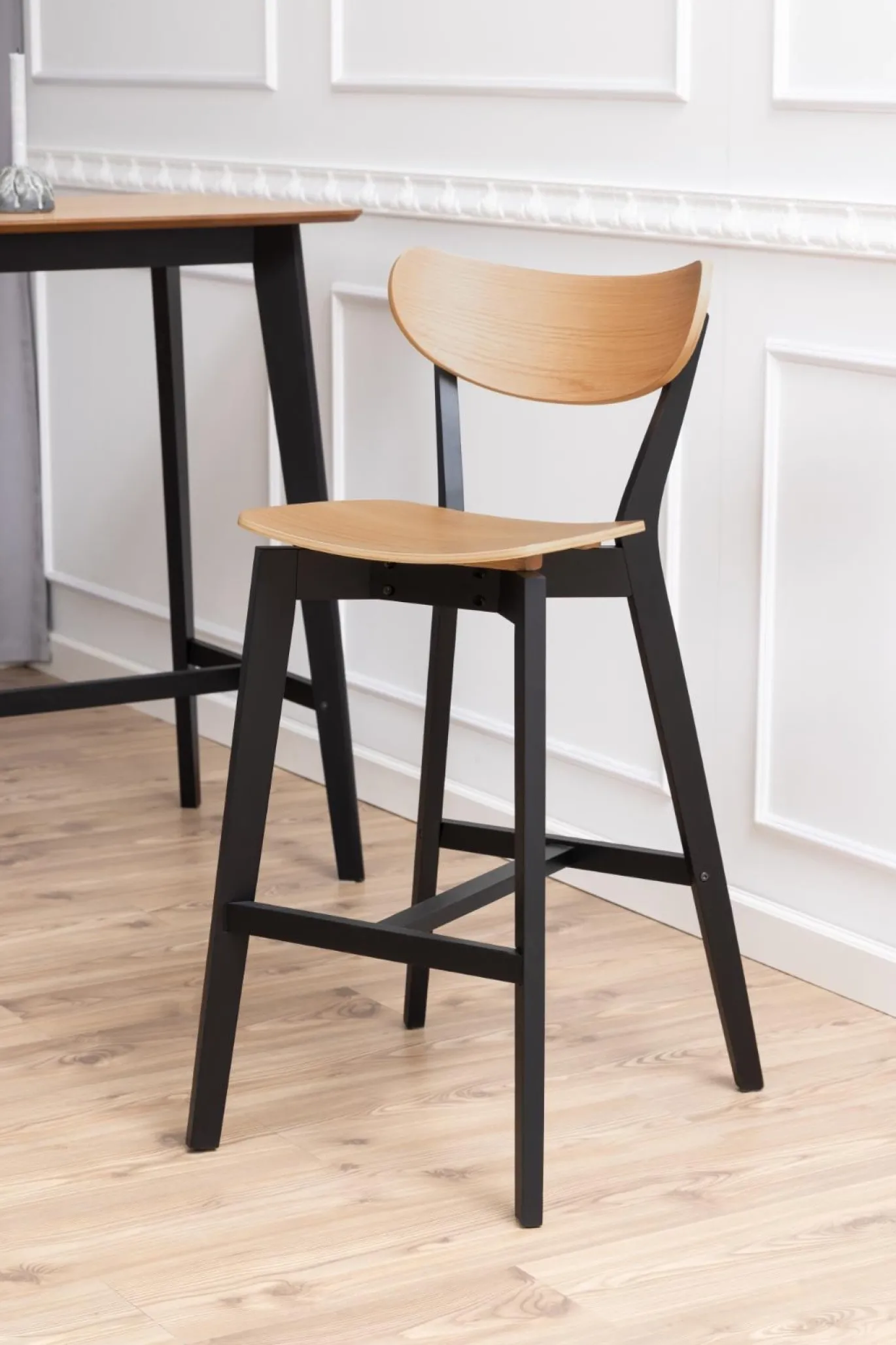 Barkruk Maughold Naturel Eiken Veneer - Giga Living