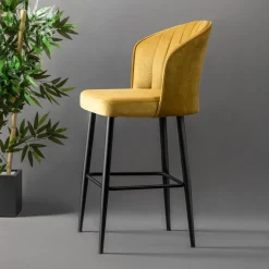 Barkruk Rubi Geel Set van 2