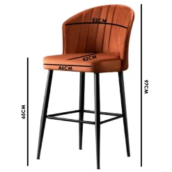 Barkruk Rubi Geel Set van 2