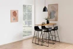 Barkruk Sithney PU Zwart - Giga Living