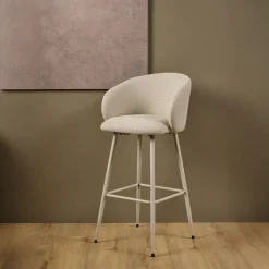 Barkruk Skive Beige Basel - Giga Living
