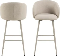 Barkruk Skive Beige Basel - Giga Living