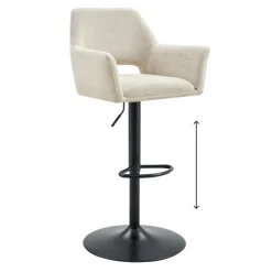 Barkruk Tess Stof Naturel - Giga Meubel