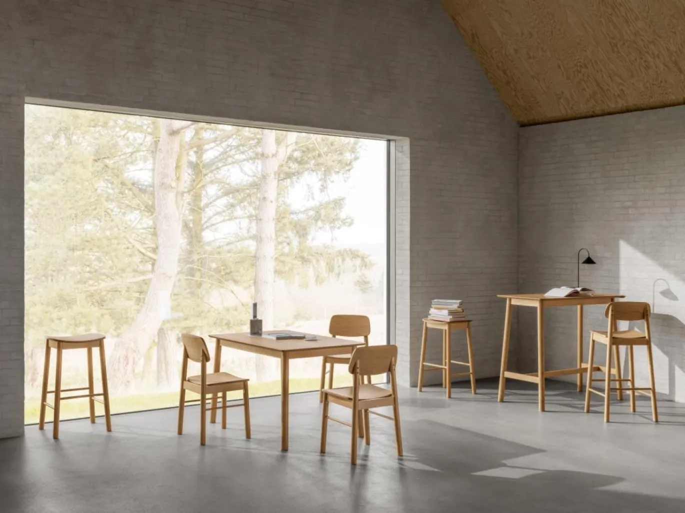 Barkruk Utzon Eikenfineer Mat - Giga Living