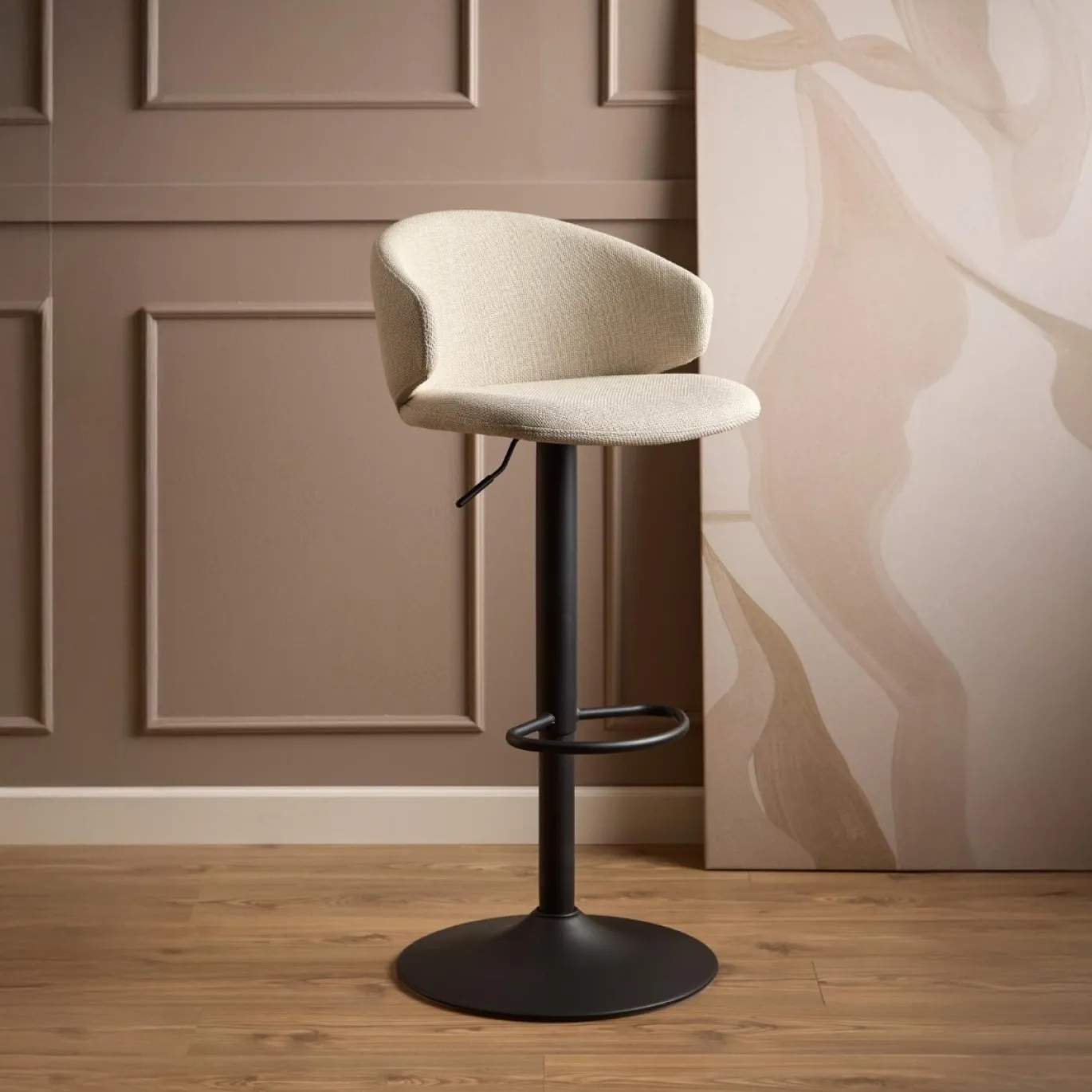 Barkruk Valerie Beige Basel - Giga Living