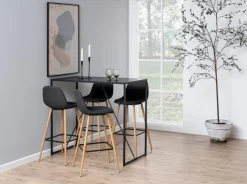 Barkruk Willy Grijs/Naturel Sawana - Giga Living